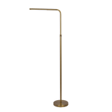 Verve Brassed Gold Floor Lamp with On/Off Switch Adjustable Led Round Base - FLL03702001