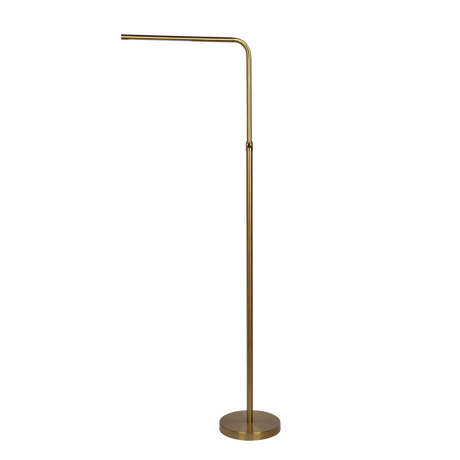 Verve Brassed Gold Floor Lamp with On/Off Switch Adjustable Led Round Base - FLL03702001