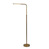 Verve Brassed Gold Floor Lamp with On/Off Switch Adjustable Led Round Base - FLL03702001