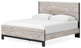 Vessalli King Panel Bed with Dresser in Gray - PKG016786