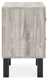 Vessalli King Panel Headboard with Mirrored Dresser and 2 Nightstands in Two-tone from Ashley - Luna Furniture