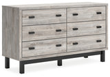 Vessalli Queen Panel Bed with Dresser in Gray - PKG016785