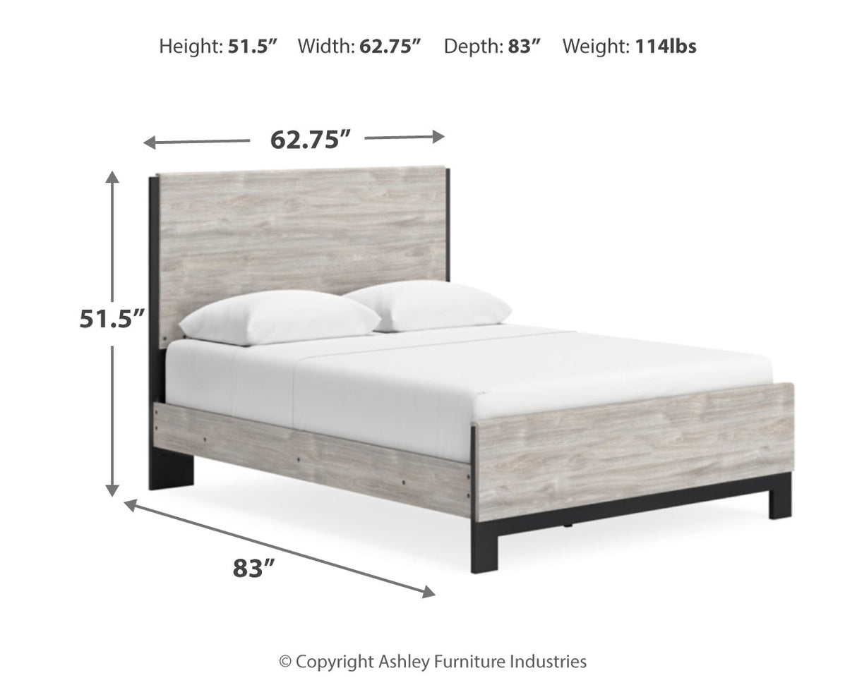 Vessalli Queen Panel Bed with Dresser in Gray - PKG016785