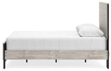 Vessalli Queen Panel Bed with Mirrored Dresser in Gray from Ashley - Luna Furniture