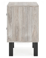 Vessalli Queen Panel Headboard with Mirrored Dresser and Nightstand in Two-tone from Ashley - Luna Furniture