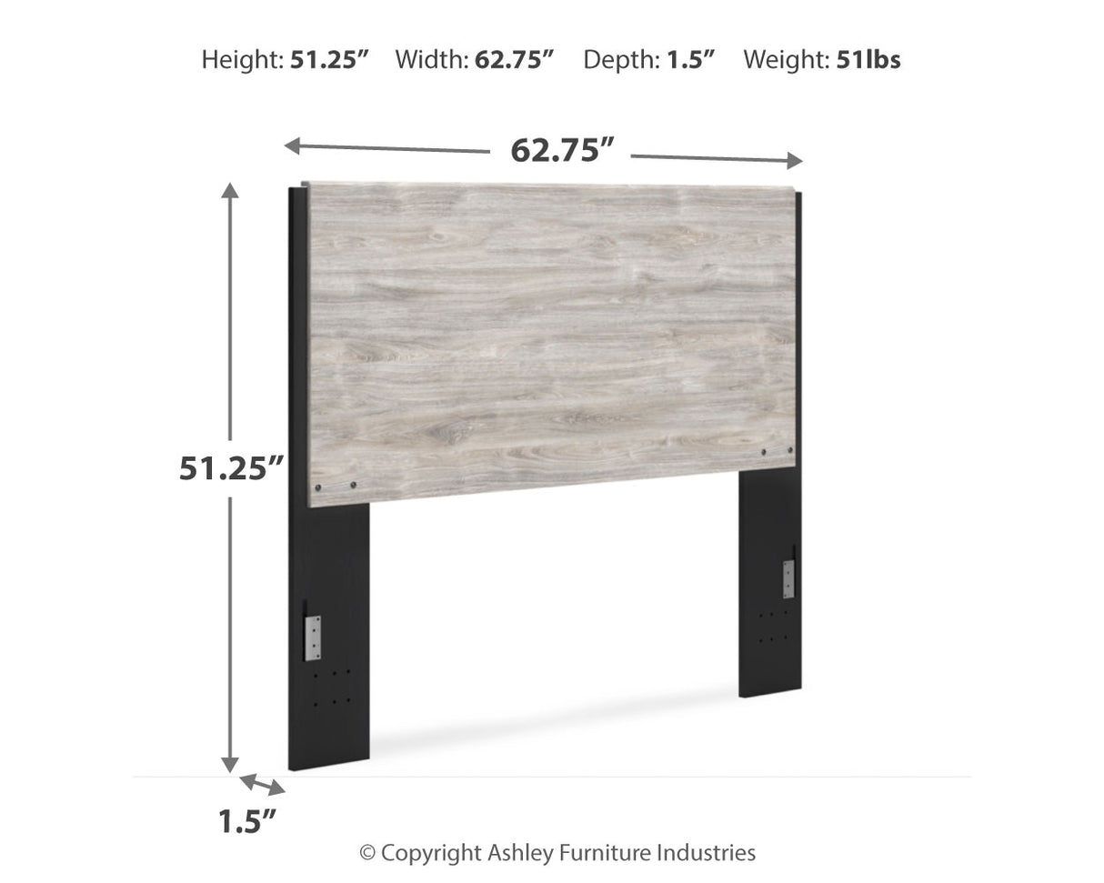 Vessalli Queen Panel Headboard with Mirrored Dresser and Nightstand in Two-tone from Ashley - Luna Furniture