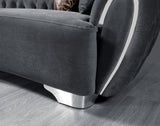 Victoria Gray Velvet Sofa & Loveseat - VICTORIAGRAY-SL - 