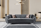 Victoria Gray Velvet Sofa & Loveseat - VICTORIAGRAY-SL - 