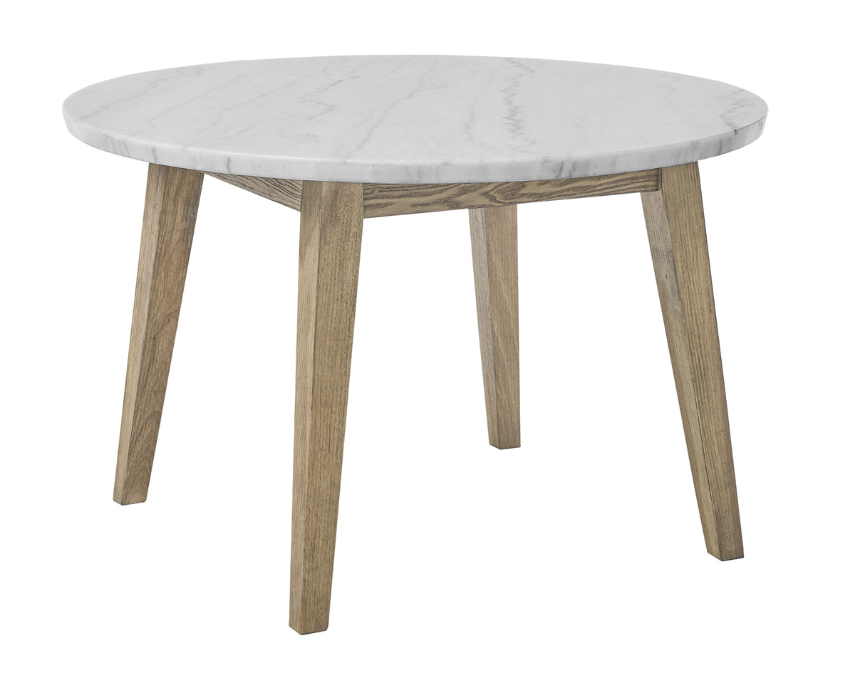 Vida 48″ Round White Marble Dining Table - VD480WT