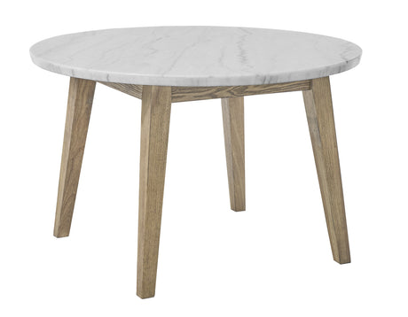 Vida 48″ Round White Marble Dining Table - VD480WT