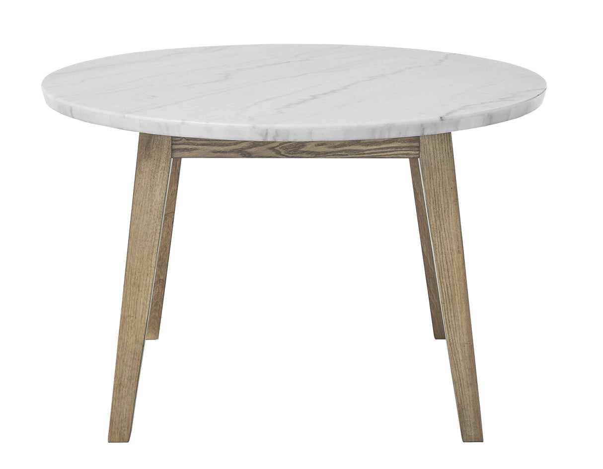 Vida 48″ Round White Marble Dining Table - VD480WT