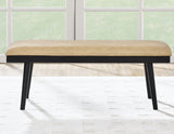 Vida 49″ Sand Vegan Leather Dining Bench - VD500KBNT