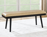 Vida 49″ Sand Vegan Leather Dining Bench - VD500KBNT