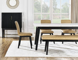 Vida 6-Piece White Marble Dining Set from Steve Silver - Luna Furniture