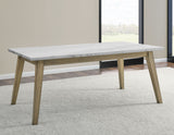 Vida 72″ White Marble Top Dining Table - VD500WT