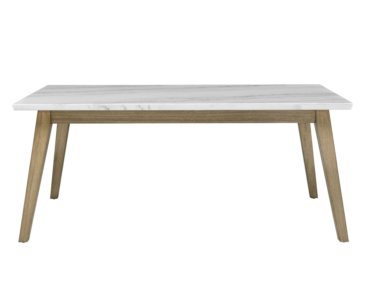 Vida 72″ White Marble Top Dining Table - VD500WT