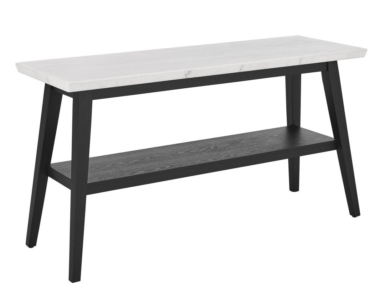 Vida Marble Top 3-Piece Table Set, Black Finish - SET | VD300KWCAS | VD300KWE(2)