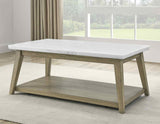 Vida Marble Top Cocktail Table w/Casters - VD300WCAS