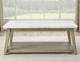 Vida Marble Top Cocktail Table w/Casters - VD300WCAS