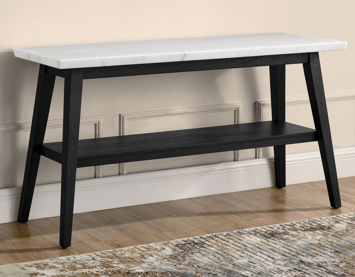 Vida Marble Top Sofa Table, Black Finish - VD300KWS