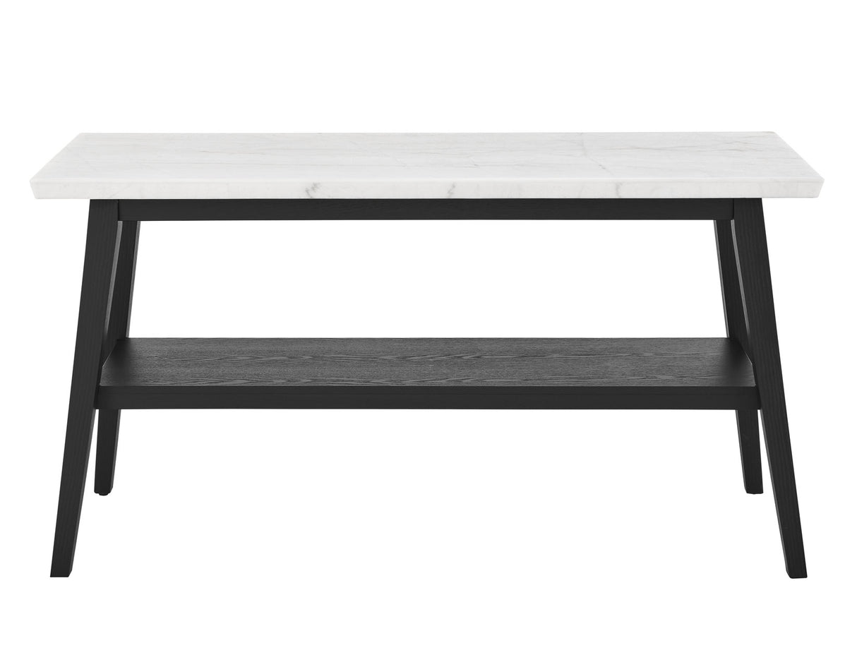 Vida Marble Top Sofa Table, Black Finish - VD300KWS