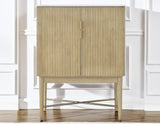 Vida Marble Top WIne Cabinet, Blonde Finish from Steve Silver - Luna Furniture