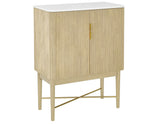 Vida Marble Top WIne Cabinet, Blonde Finish from Steve Silver - Luna Furniture