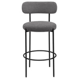 Viola Boucle Upholstered Bar Stool Black (Set of 2) from Coaster - Luna Furniture