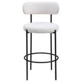 Viola Boucle Upholstered Bar Stool Cream (Set of 2) from Coaster - Luna Furniture