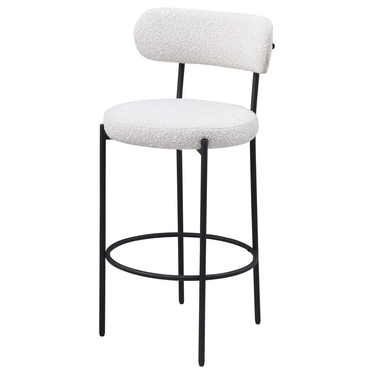 Viola Boucle Upholstered Bar Stool Cream (Set of 2) from Coaster - Luna Furniture