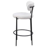 Viola Boucle Upholstered Bar Stool Cream (Set of 2) from Coaster - Luna Furniture