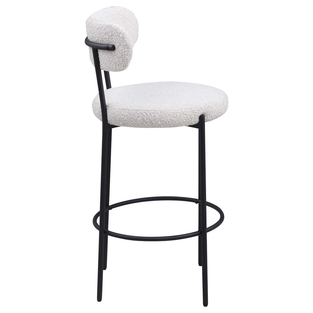 Viola Boucle Upholstered Bar Stool Cream (Set of 2) from Coaster - Luna Furniture