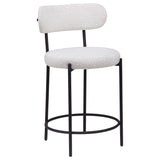 Viola Boucle Upholstered Counter Stool Cream (Set of 2) from Coaster - Luna Furniture