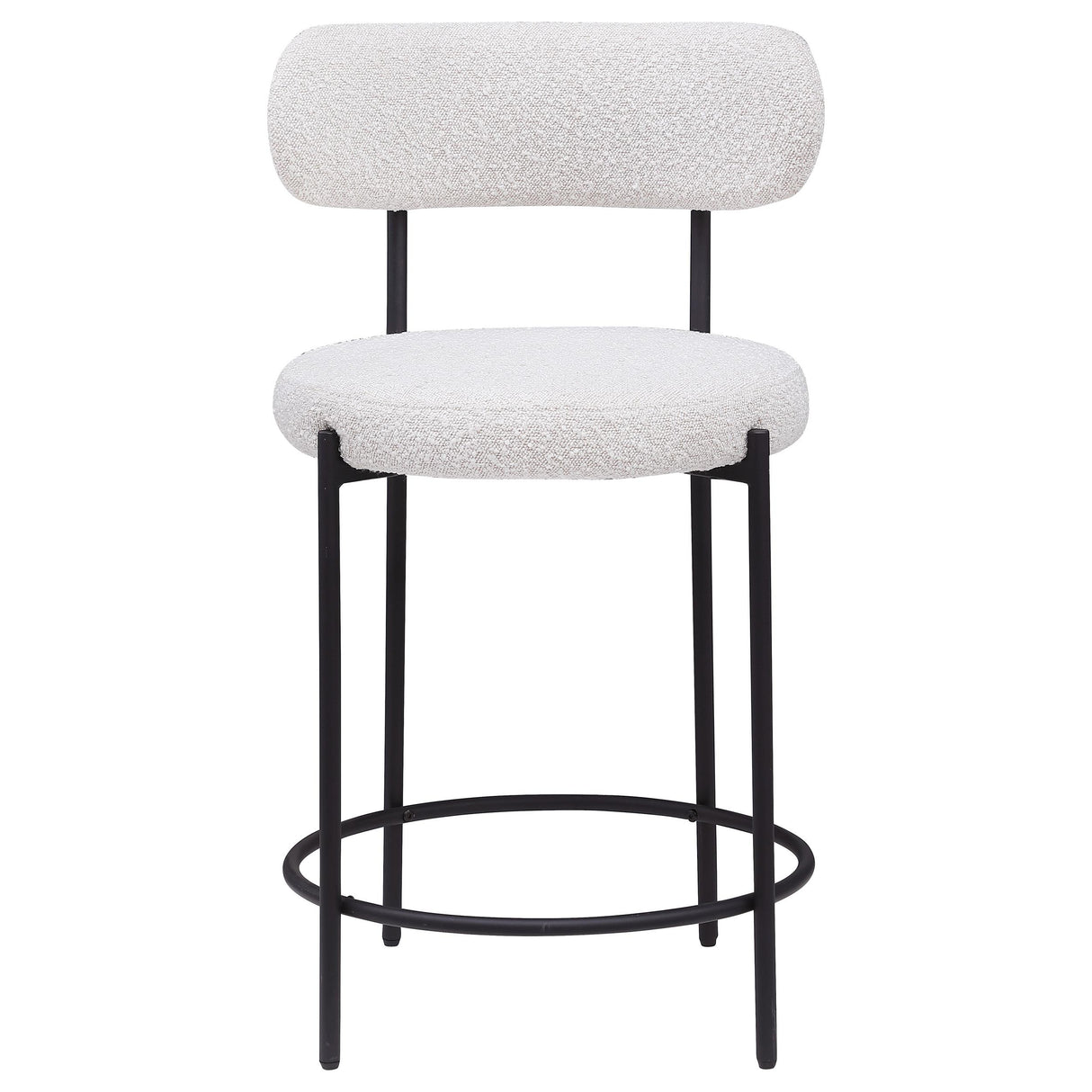 Viola Boucle Upholstered Counter Stool Cream (Set of 2) from Coaster - Luna Furniture