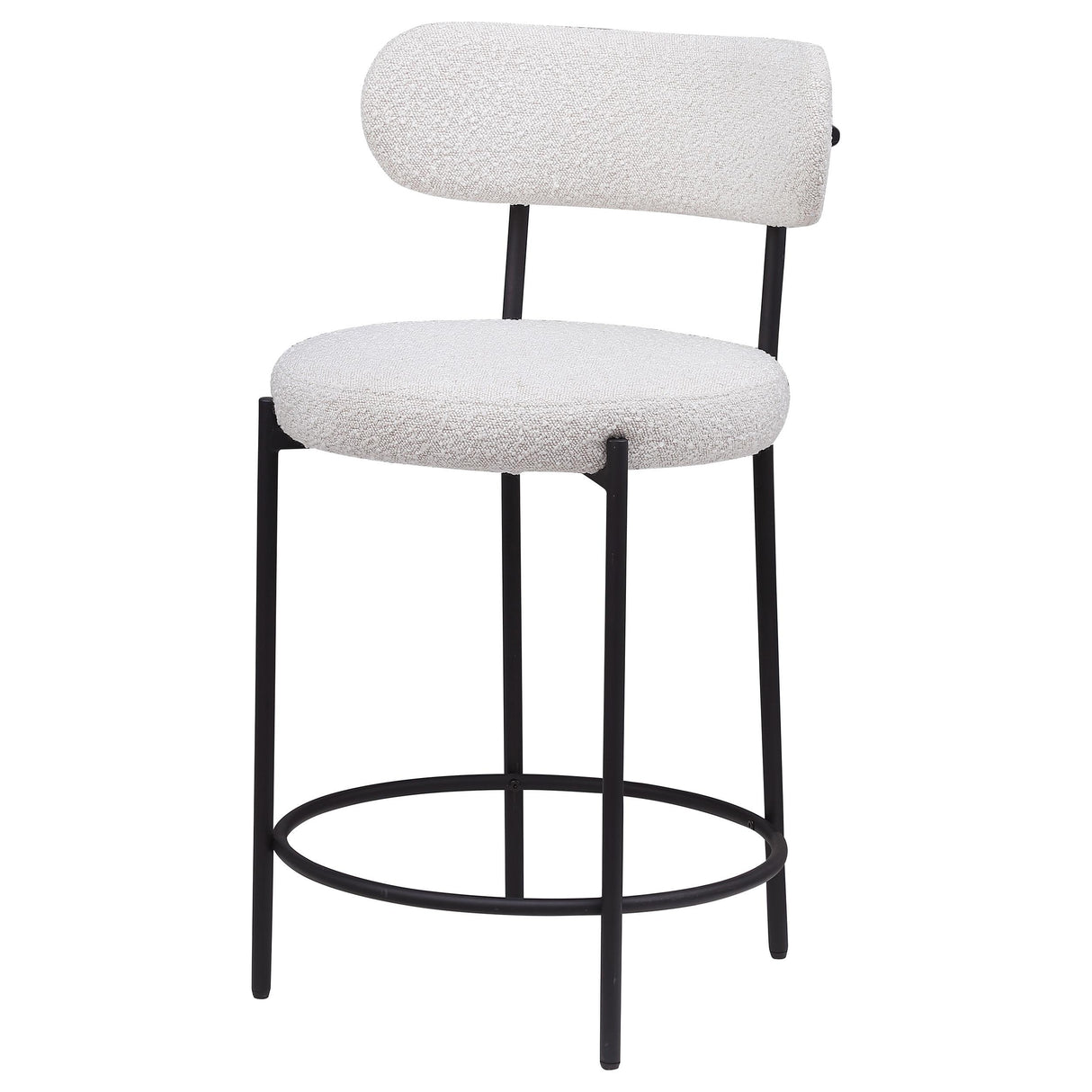 Viola Boucle Upholstered Counter Stool Cream (Set of 2) from Coaster - Luna Furniture