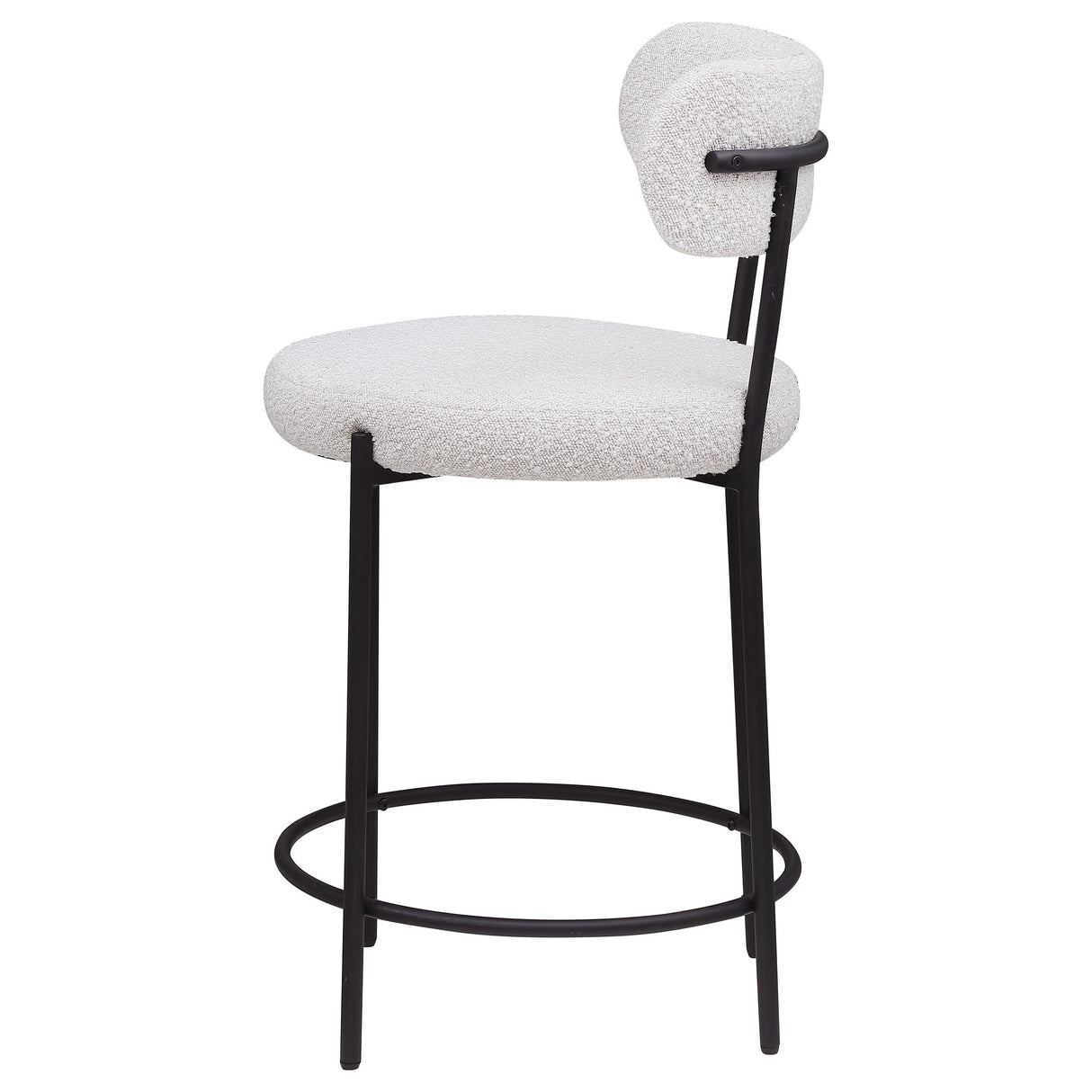 Viola Boucle Upholstered Counter Stool Cream (Set of 2) from Coaster - Luna Furniture