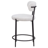 Viola Boucle Upholstered Counter Stool Cream (Set of 2) from Coaster - Luna Furniture