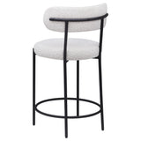 Viola Boucle Upholstered Counter Stool Cream (Set of 2) from Coaster - Luna Furniture