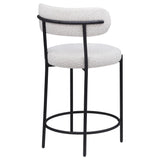 Viola Boucle Upholstered Counter Stool Cream (Set of 2) from Coaster - Luna Furniture