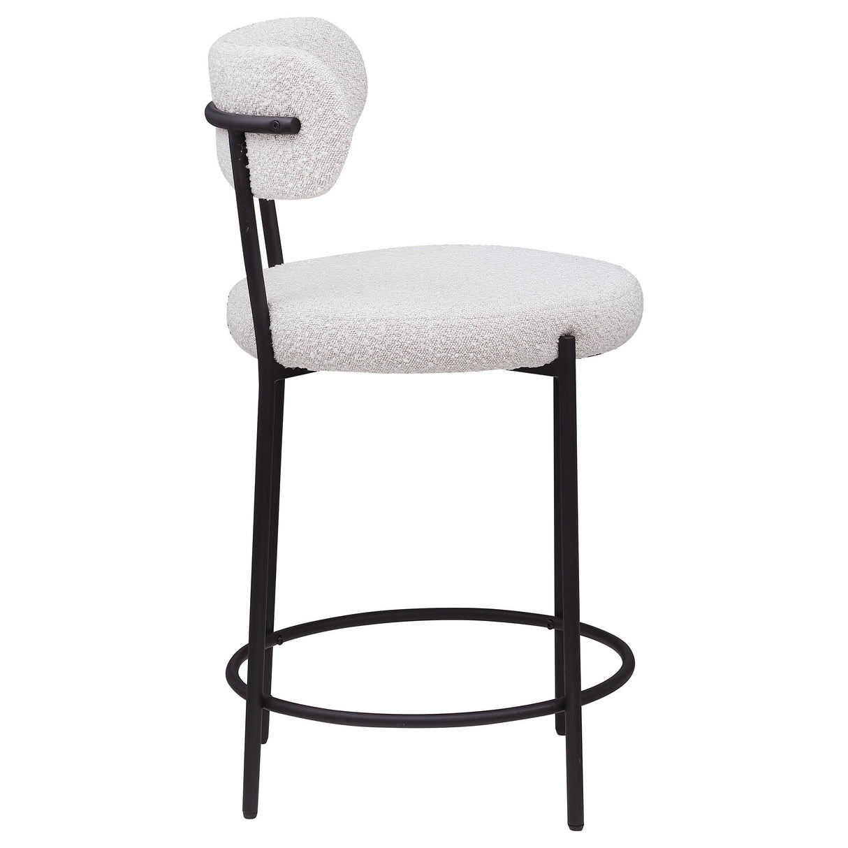 Viola Boucle Upholstered Counter Stool Cream (Set of 2) from Coaster - Luna Furniture