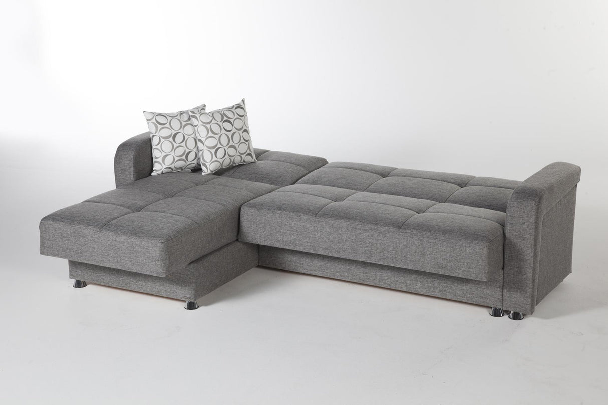 Vision Diego Gray Ottoman from Bellona - Luna Furniture