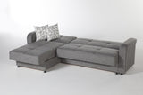 Vision Diego Gray Ottoman from Bellona - Luna Furniture