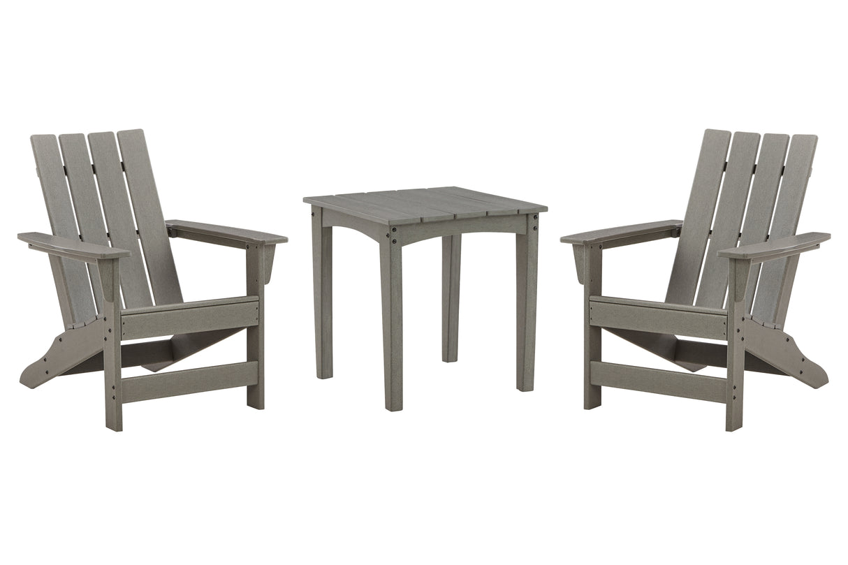 Visola Outdoor Chair with End Table in Gray - PKG011418