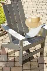 Visola Outdoor Chair with End Table in Gray - PKG011418