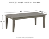 Visola Outdoor Coffee Table with 2 End Tables in Gray - PKG009514