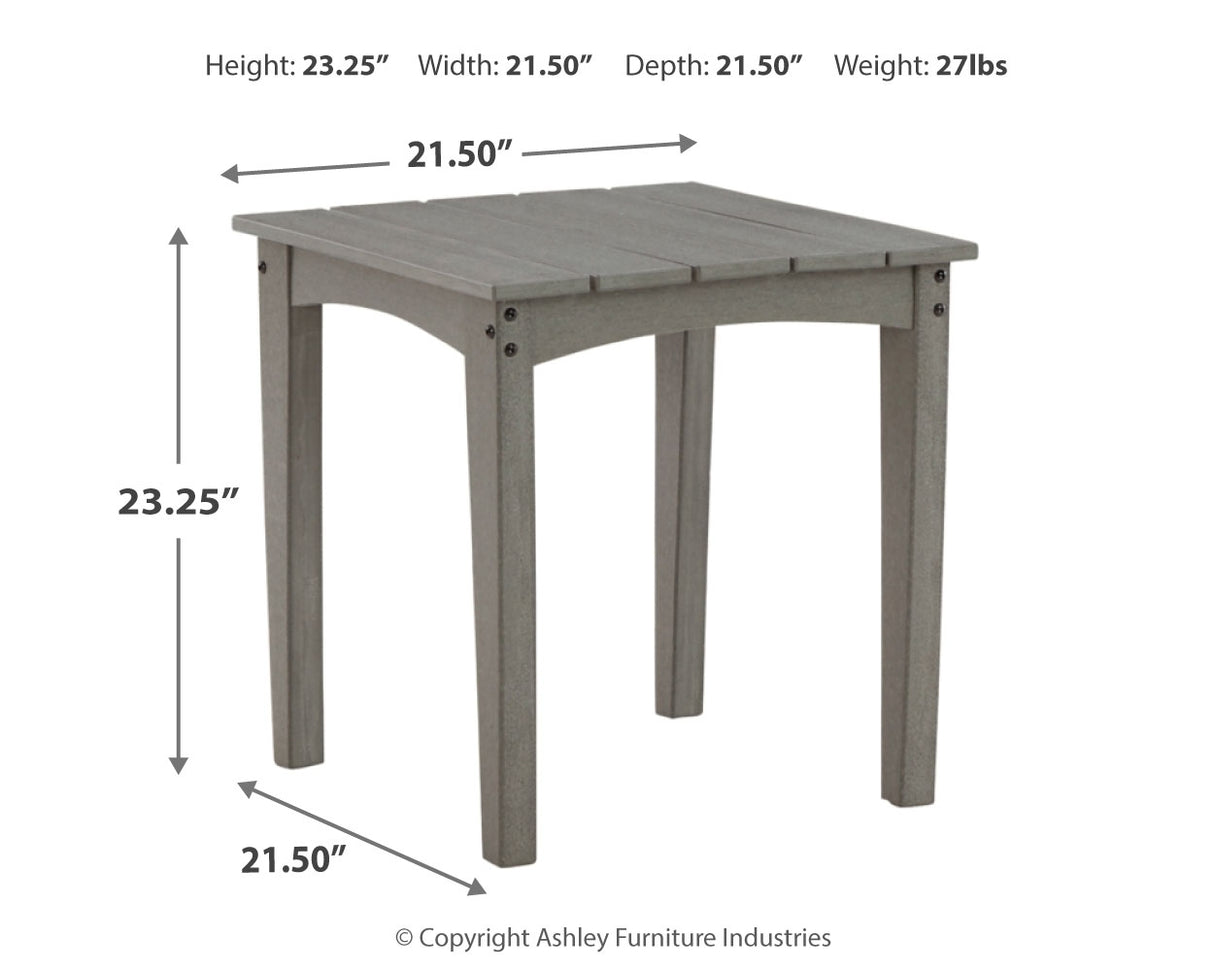 Visola Outdoor Coffee Table with 2 End Tables in Gray - PKG009514