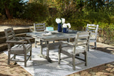 Visola Outdoor Dining Table and 4 Chairs in Gray - PKG011416