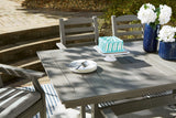 Visola Outdoor Dining Table and 6 Chairs in Gray - PKG011417