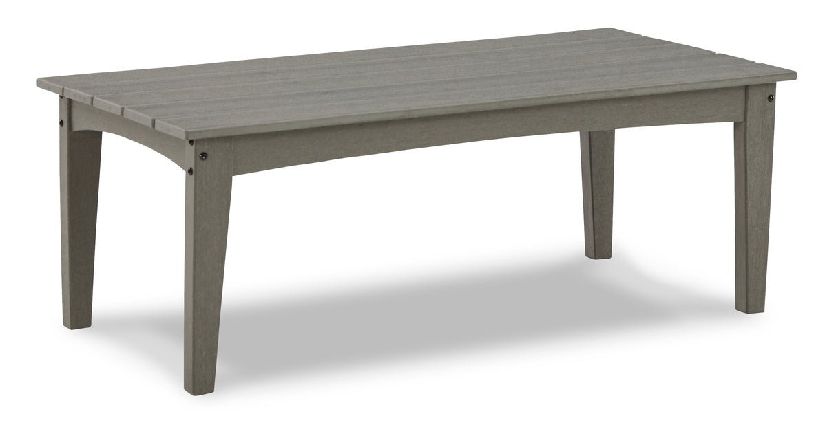 Visola Outdoor Loveseat and 2 Chairs with Coffee Table in Gray - PKG011420