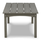 Visola Outdoor Loveseat and 2 Chairs with Coffee Table in Gray - PKG011420